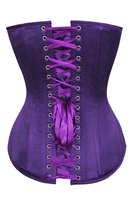 Instant Shape Dark Purple Satin Longline Overbust