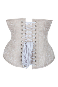 Cream Brocade Expert Waist Training Longline Underbust Corset