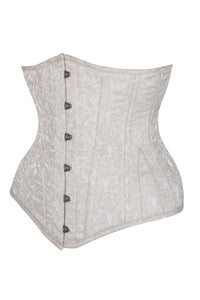 Cream Brocade Expert Waist Training Longline Underbust Corset