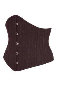 Expert Waist Training Cotton Waspie Corset in Espresso