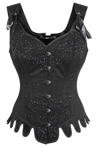 Black Couture Corset with Shoulder Straps