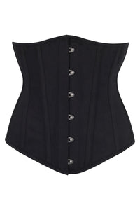 Single Layer Longline Underbust Corset in Black