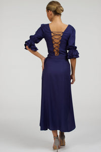 Corset Story SC-079 Liana Summer Navy Viscose Corset-Inspired Backless Top