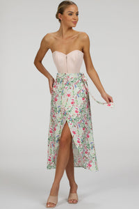 Corset Story SC-087 Rosa Meadow Viscose Midi Wrap Skirt