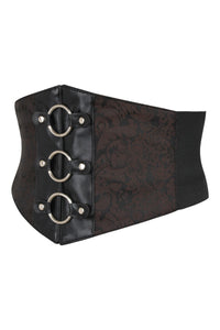 Brown Brocade Inspired Corset Waspie Belt