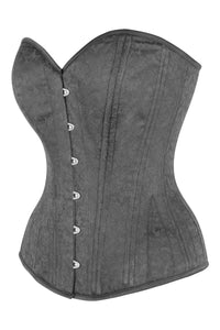 Black Brocade Expert Waist Training Overbust Corset