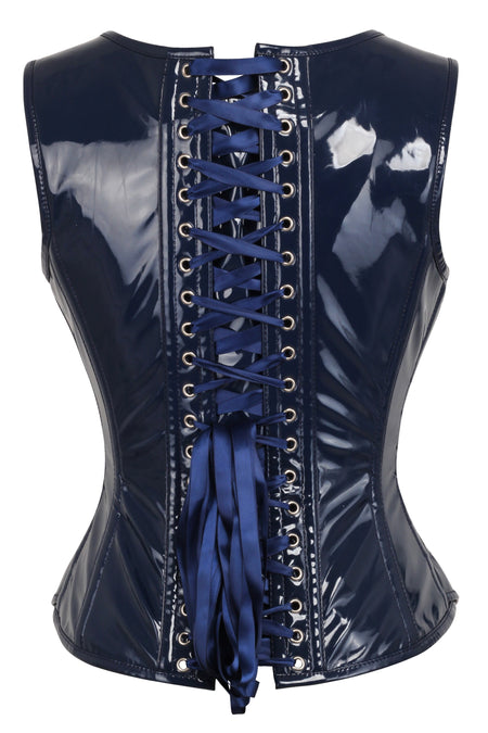 Navy PVC Steampunk Pirate Corset