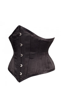 Corset Story EXP008 Black Satin Waist Training Waspie Underbust