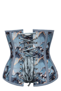 Corset Story EXS014 Blue and Gold Marble Underbust Corset