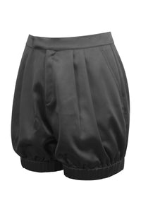 Minnie Black Satin Bloomer Shorts With Pockets