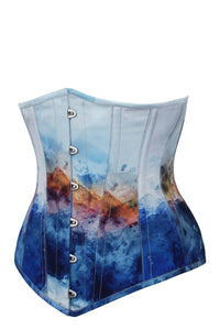 Corset Story MY-608 Misty Mountain Print Longline Underbust Corset