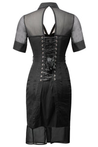 Corset Story SDS020 Black Corset Shirt Dress