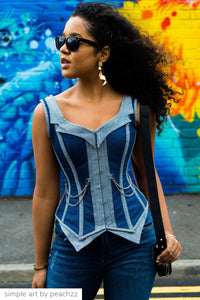 Corset Story WTS837 Double Denim WaistCoat Corset